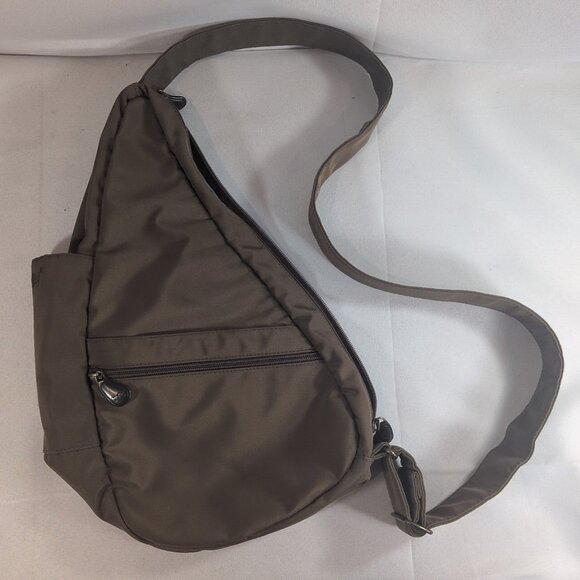 AmeriBag Healthy Back Sling Bag Chocolate Brown Backpack Microfiber Travel Strap - Picture 1 of 12